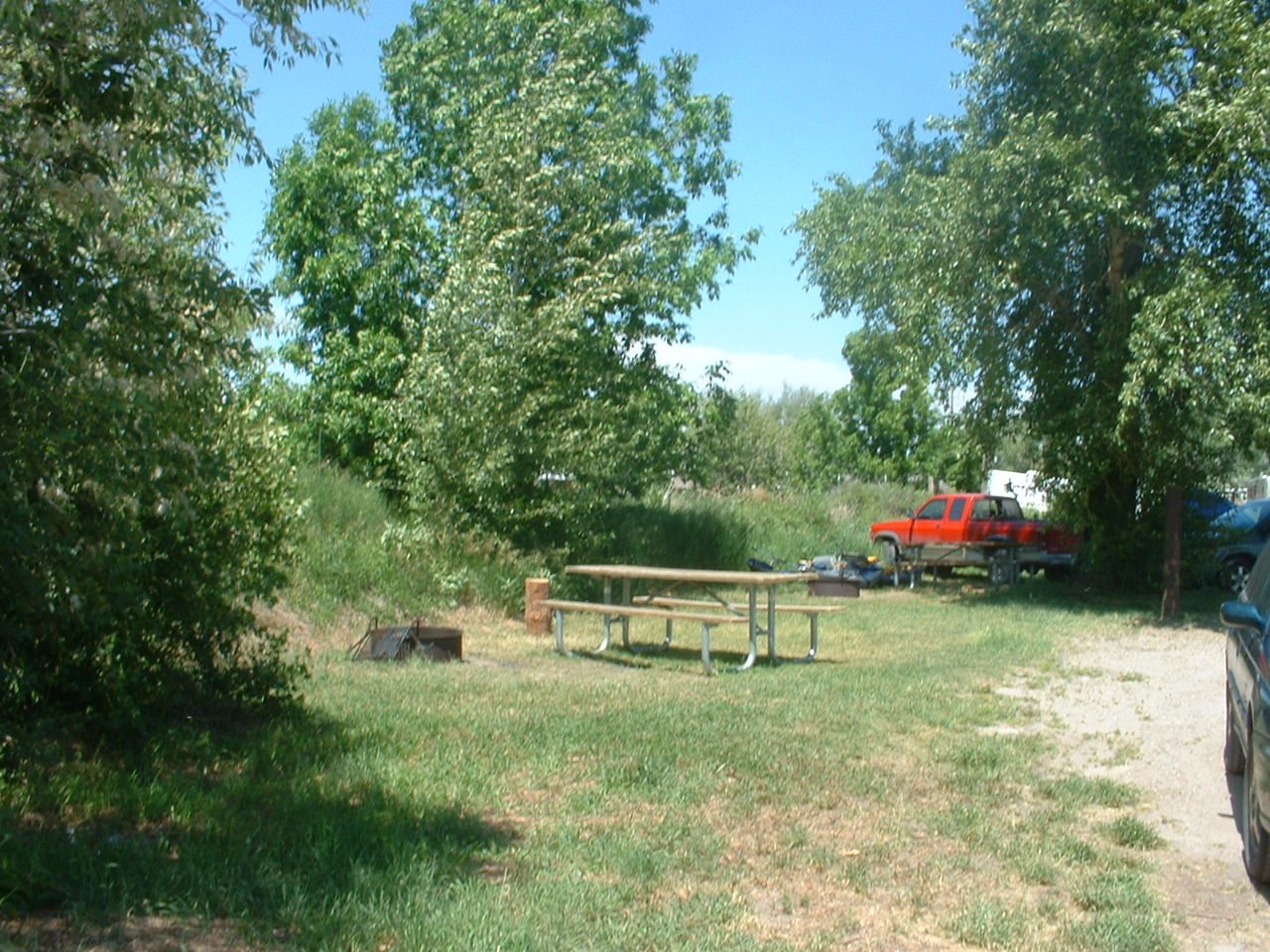 picture showing Typical campsite at Craig Fishing Access.